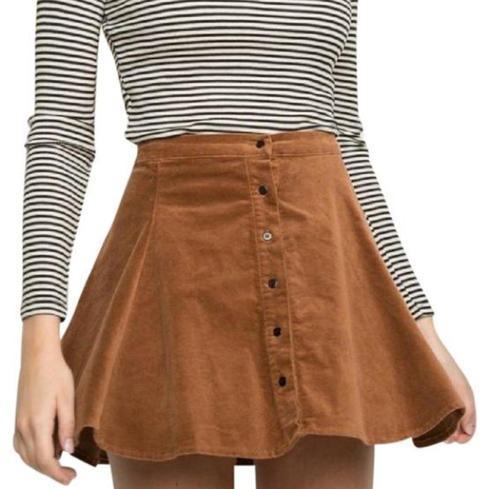 Brandy Melville Button Up Brown Skirt